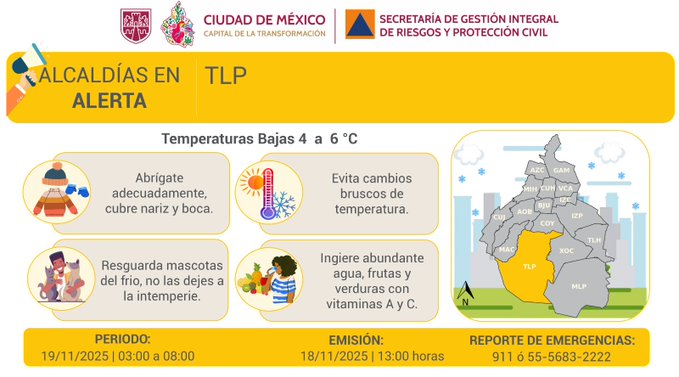 Aviso de clima frío