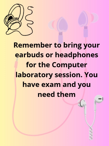 Bring your earbuds! 