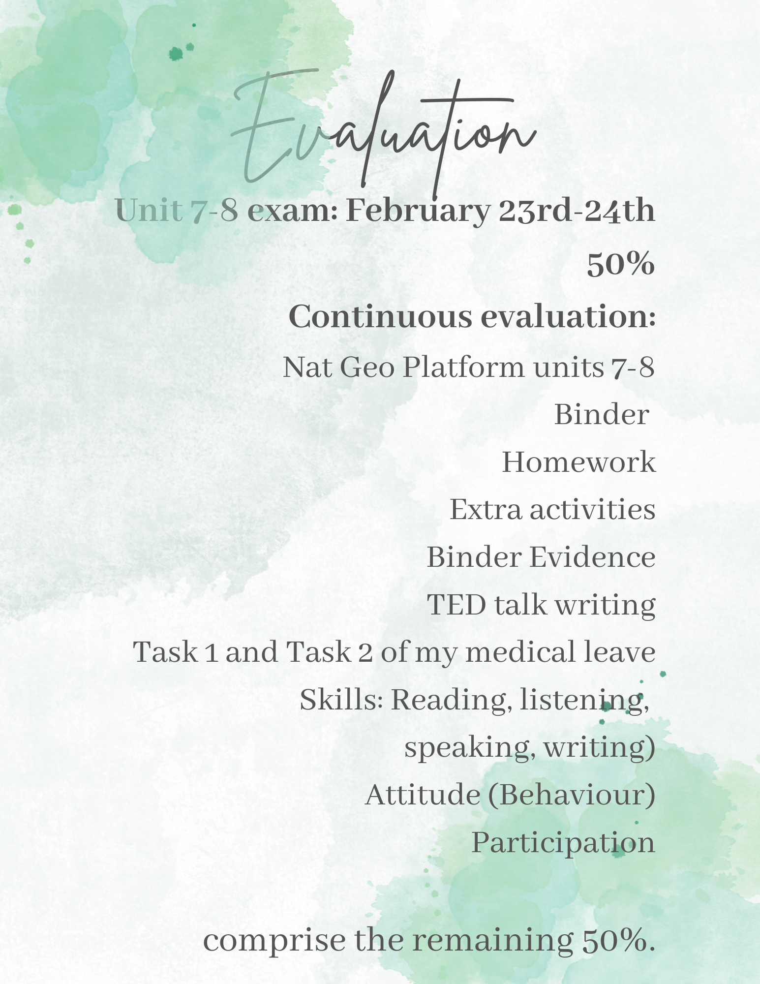 Evaluation