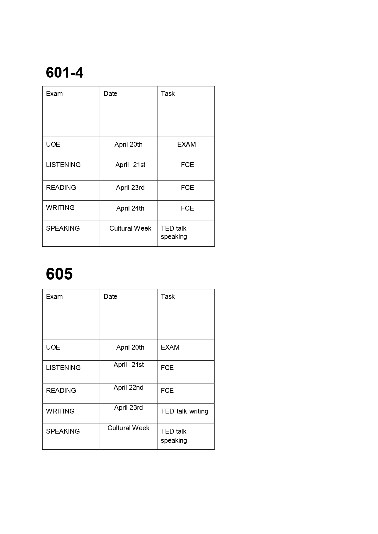 5th period calendar